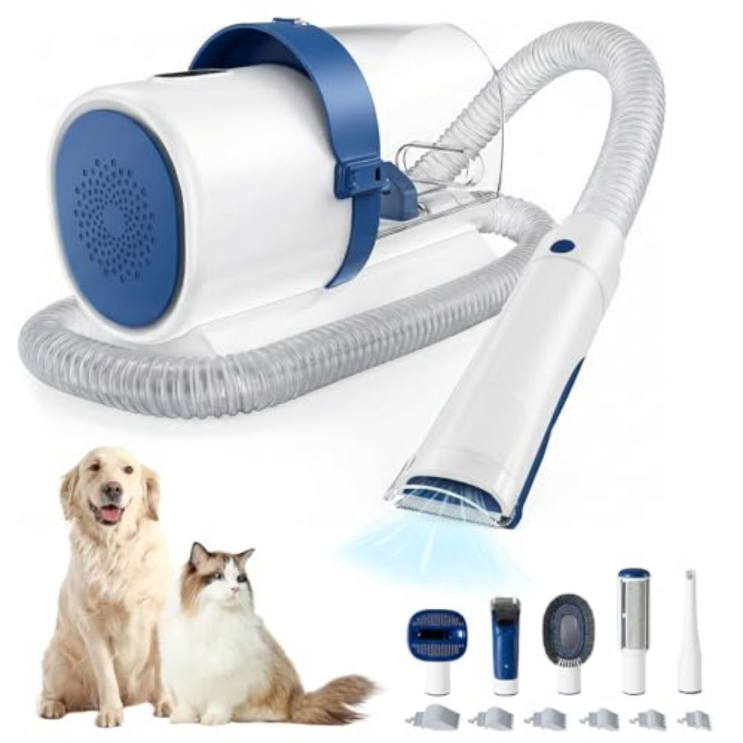 Professional Dog Grooming Clippers With 2.5L Cup, 3 Suction Modes, Cordless Clippers, 5 Groomer Tools, Low Noise Pet Hair Trimmer For 1