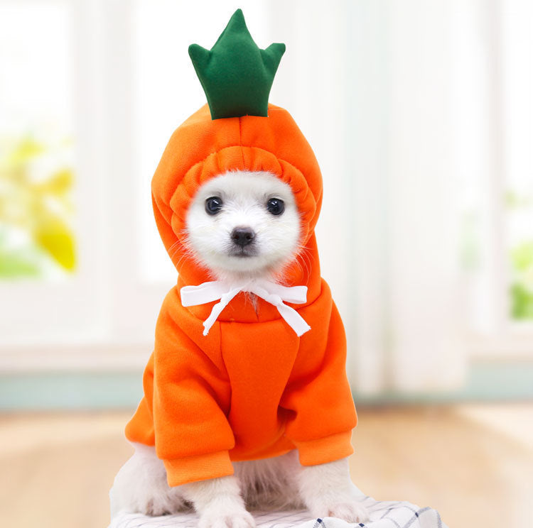 Cute Fruit Dog Clothes For Small Dogs Hoodies Winter Warm Fleece Pet Clothing Puppy Cat Costume Coat For French Chihuahua Outfit 1