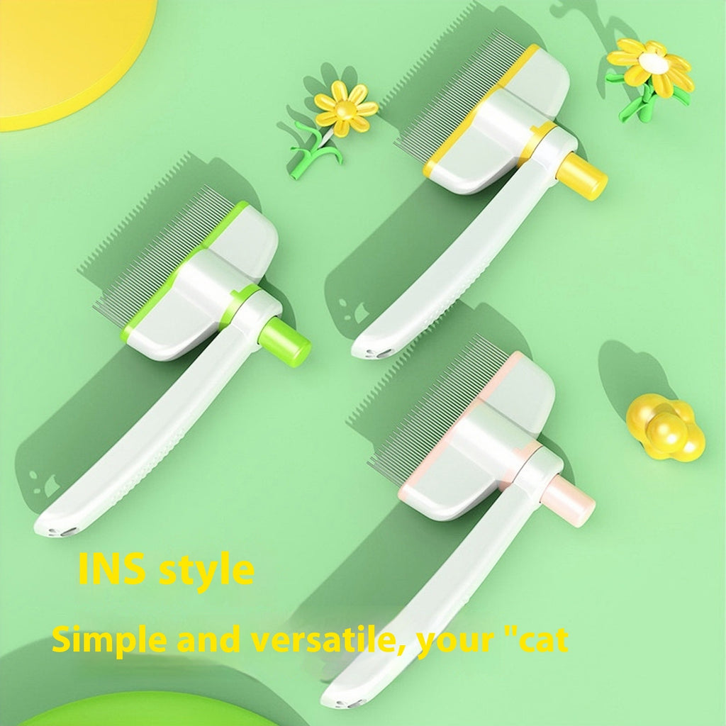 Cat Comb Tie Removal Floating Hair Magic Long Hair Pet Self-Cleaning Row Dog Cat Comb Grooming Supplies Flea Removal Brush Pets Products 1