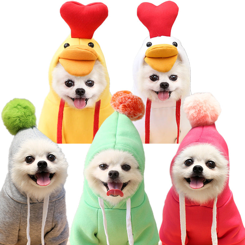 Cute Fruit Dog Clothes For Small Dogs Hoodies Winter Warm Fleece Pet Clothing Puppy Cat Costume Coat For French Chihuahua Outfit 1