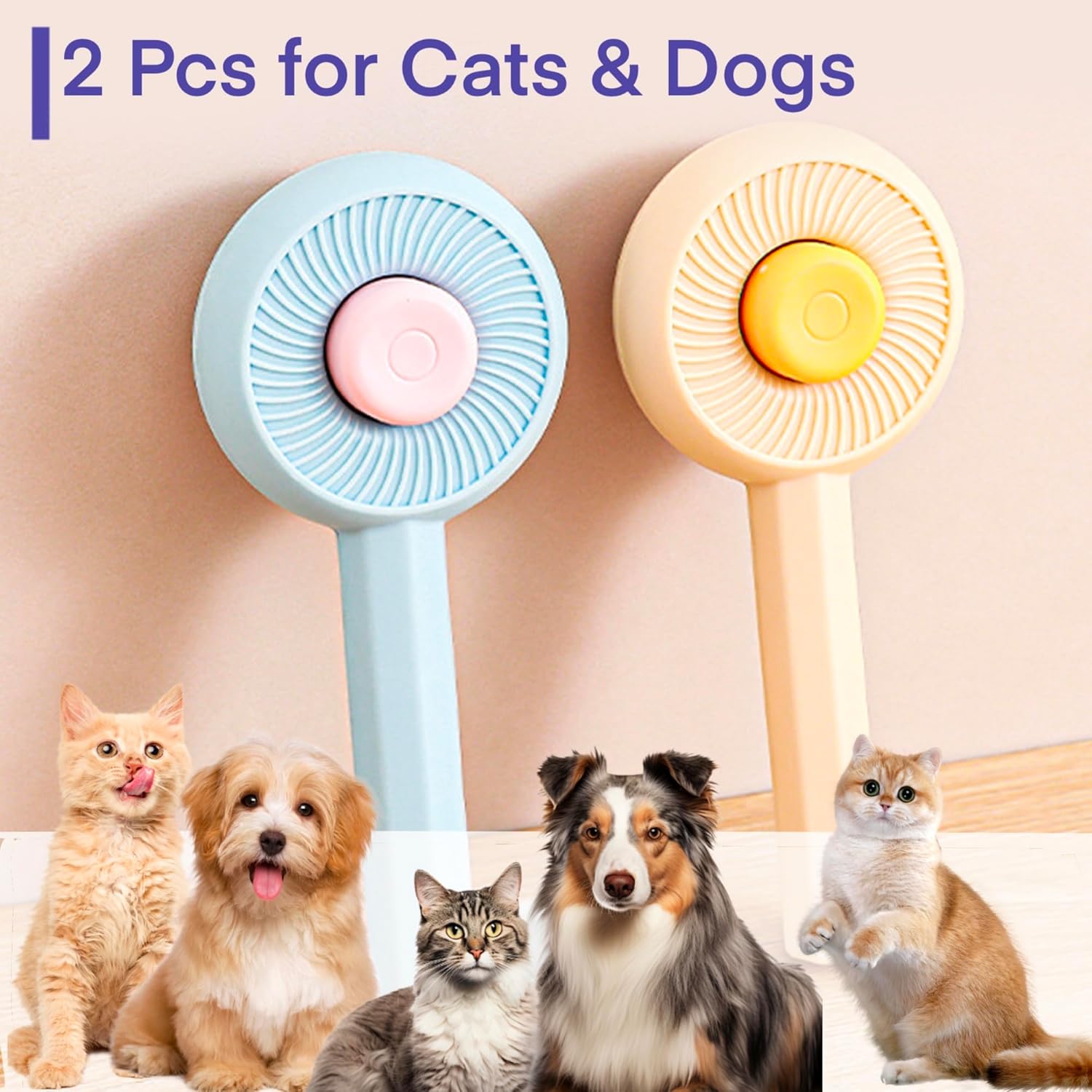 Effortless Pet Grooming Brush for Less Shedding and Tangles 1
