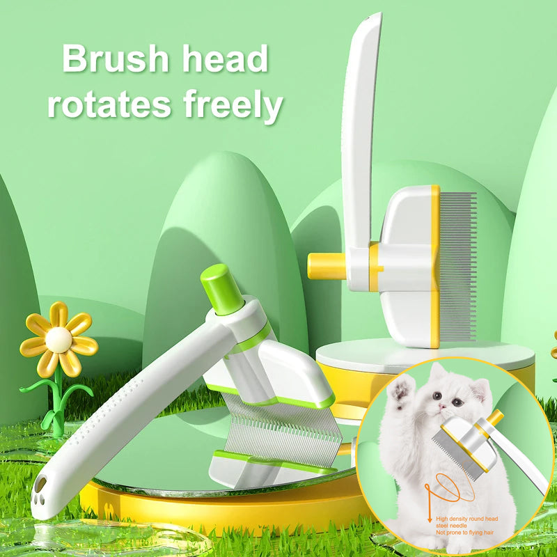 Cat Comb Tie Removal Floating Hair Magic Long Hair Pet Self-Cleaning Row Dog Cat Comb Grooming Supplies Flea Removal Brush Pets Products 1