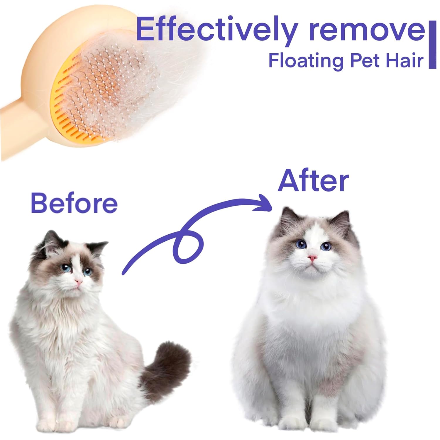 Effortless Pet Grooming Brush for Less Shedding and Tangles 1
