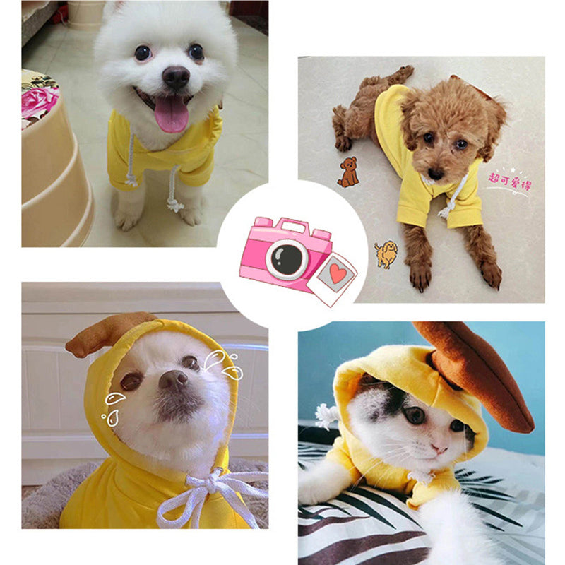 Cute Fruit Dog Clothes For Small Dogs Hoodies Winter Warm Fleece Pet Clothing Puppy Cat Costume Coat For French Chihuahua Outfit 1