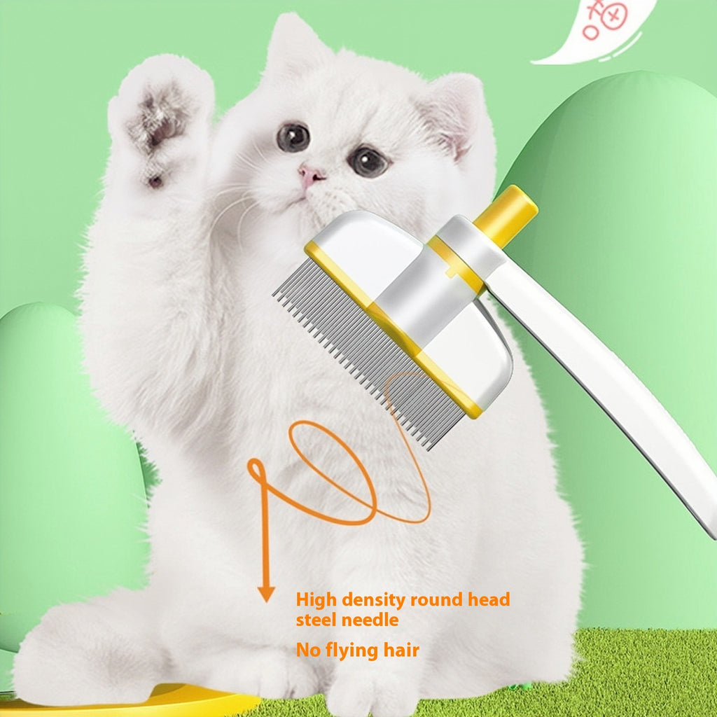 Cat Comb Tie Removal Floating Hair Magic Long Hair Pet Self-Cleaning Row Dog Cat Comb Grooming Supplies Flea Removal Brush Pets Products 1