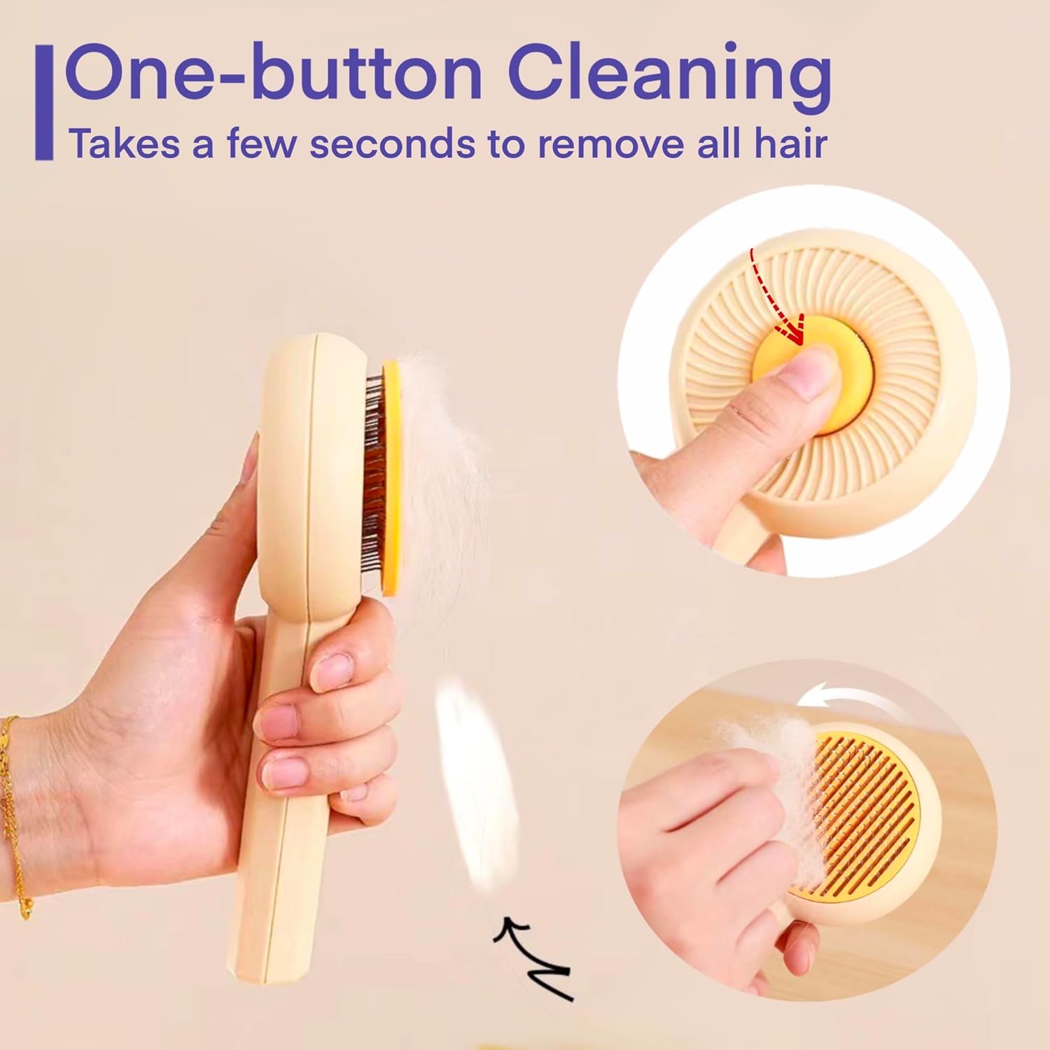 Effortless Pet Grooming Brush for Less Shedding and Tangles 1